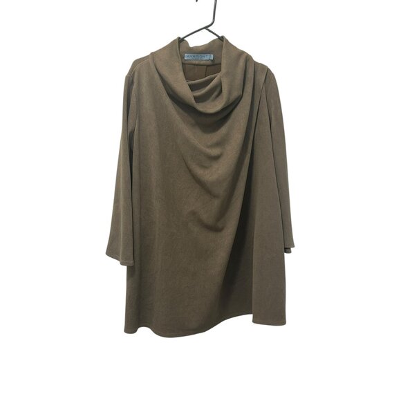Ayrtight Tan Brown Tunic Cape S | Lagenlook Oversized Layered Boho Cozy Comfy - Picture 1 of 4